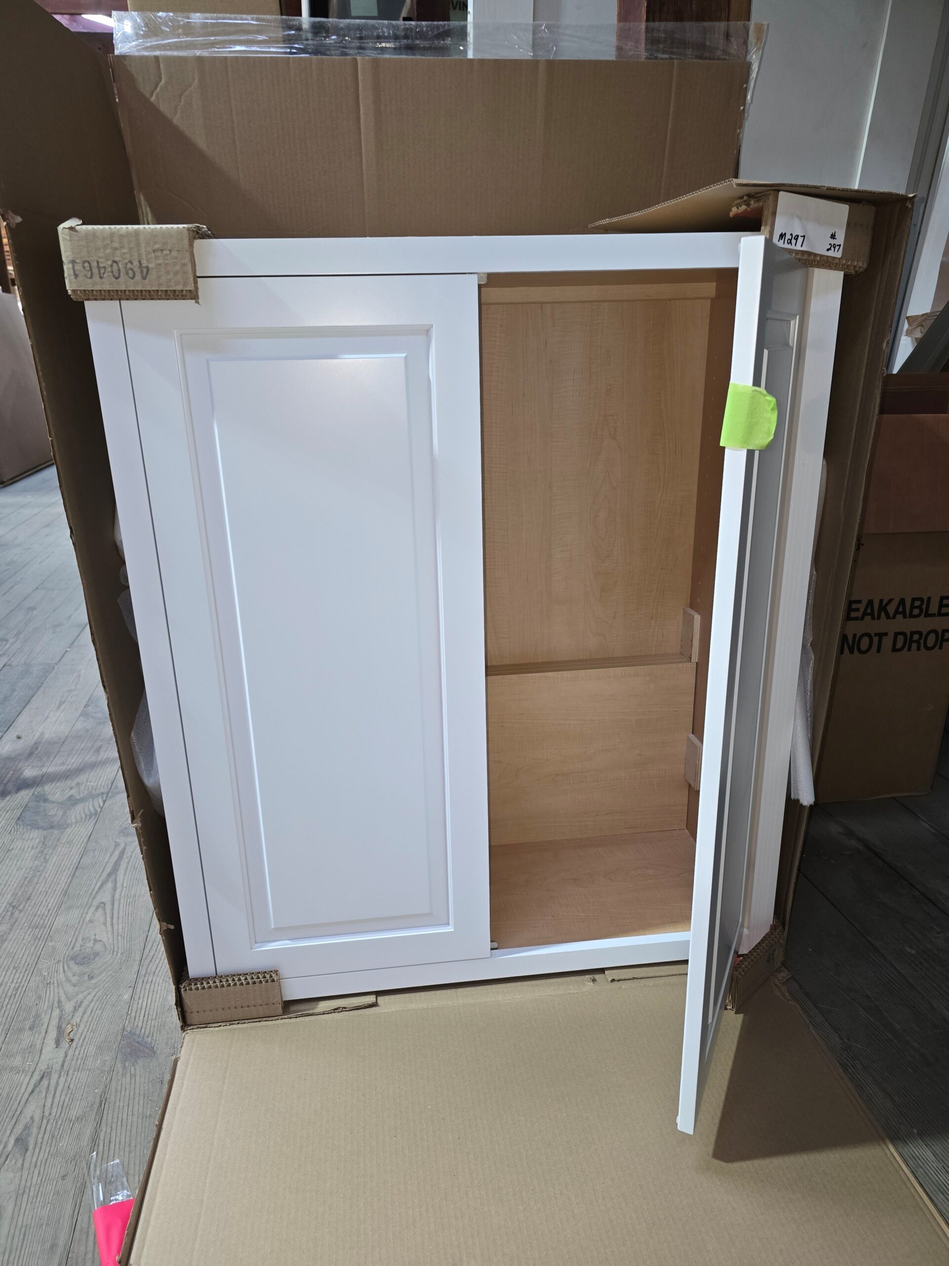 Single Panel Flush Panel Wall Cabinet - M297