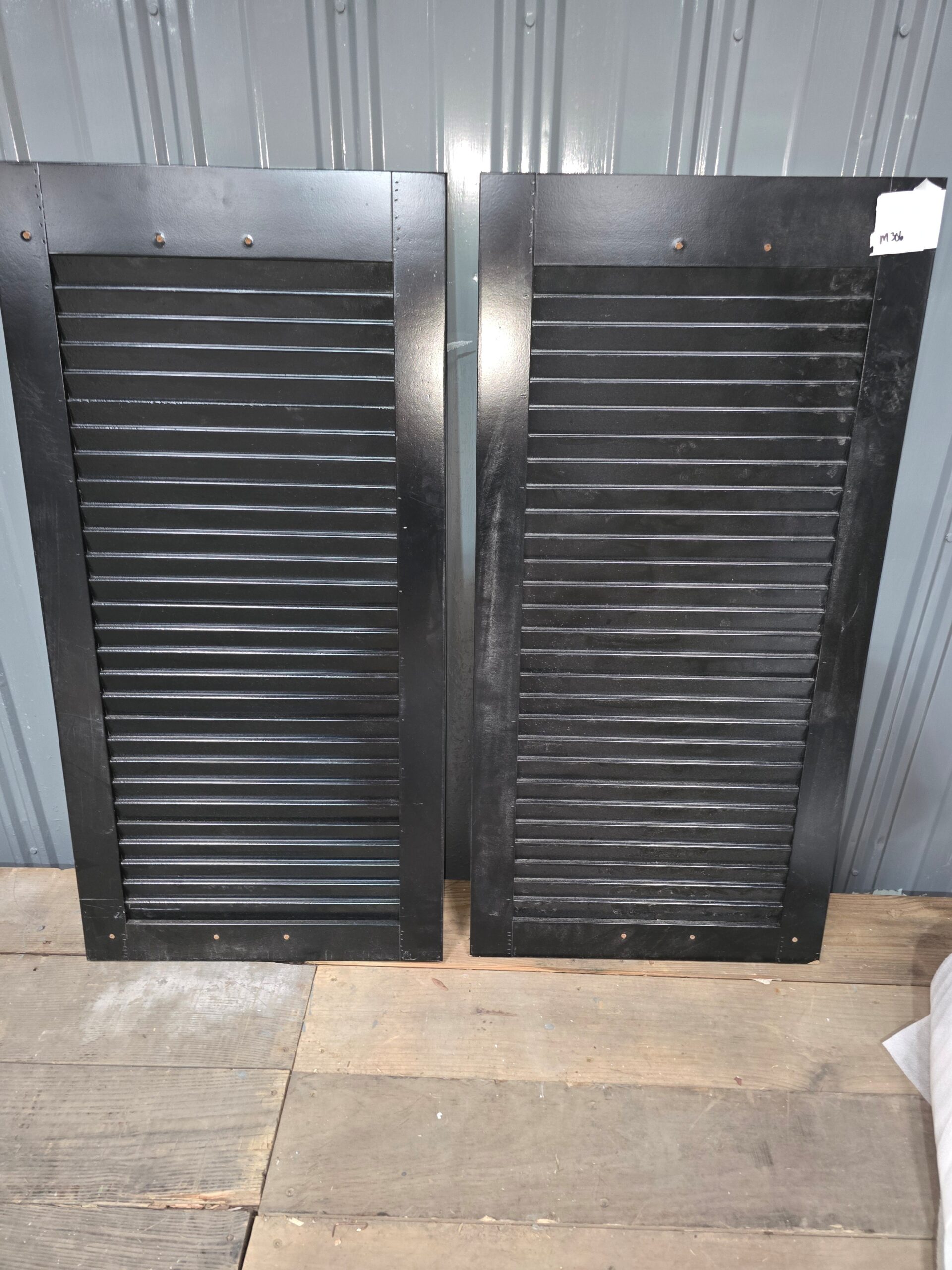 Louvered Prefinished Black Shutters - M306