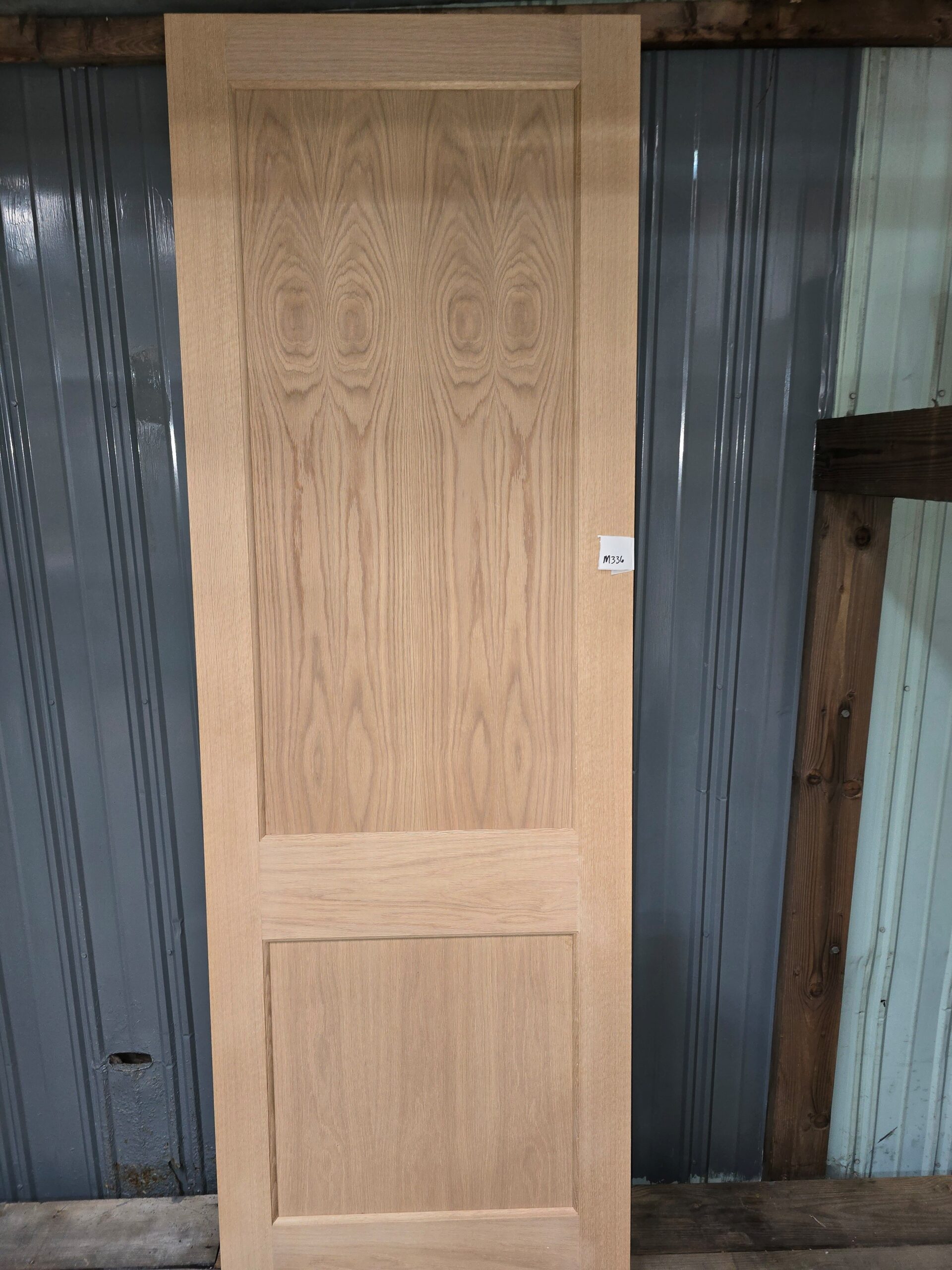 2 Panel Flush Panel Red Oak Interior Slab - M335 & M336