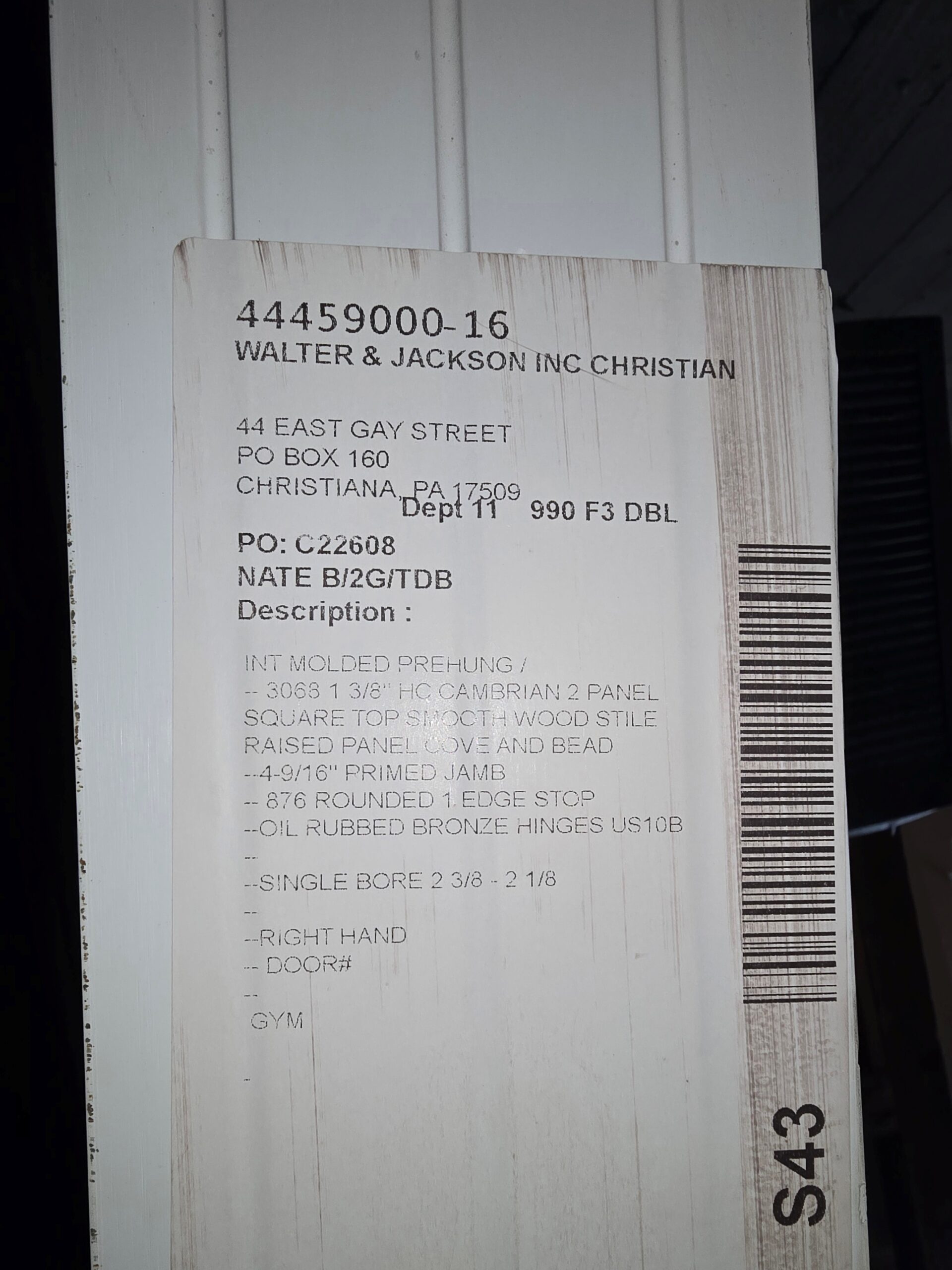 2 Panel Raised Panel Interior Pre-hung Door - M337 & M338