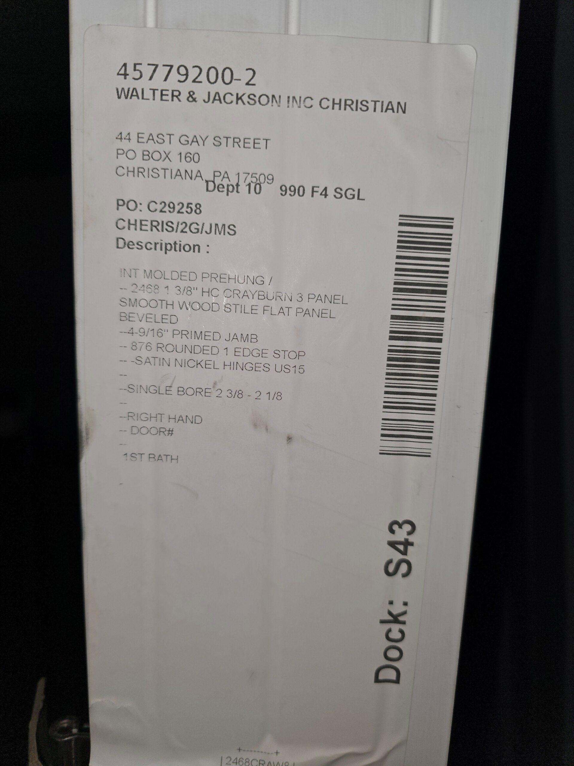 3 Panel Raised Panel Pre-hung Interior Door  - M340